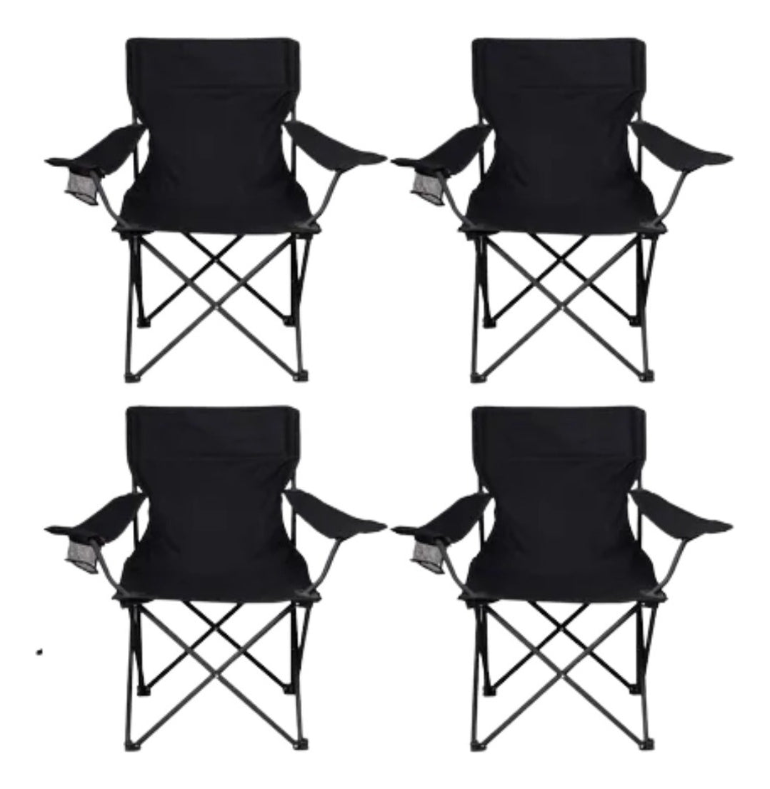 Set de 4 Sillas Plegables para Camping – Comodidad al aire libre, donde quieras