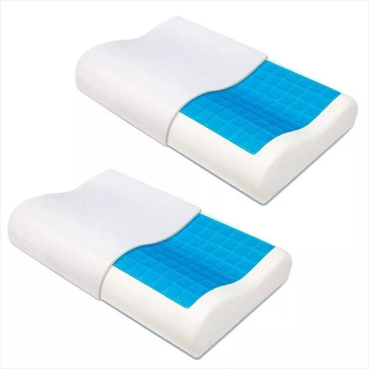 2 Almohadas Ortopédicas Memory Gel Duo – Soporte, frescura y descanso total