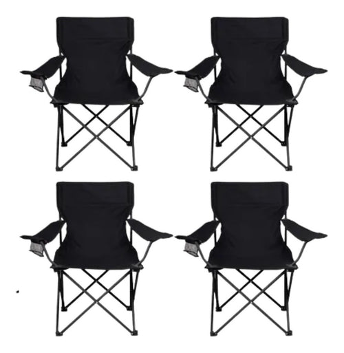 Set de 4 Sillas Plegables para Camping – Comodidad al aire libre, donde quieras