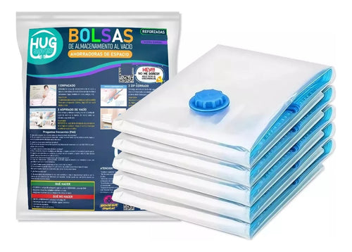 5 Bolsas de Empaque al Vacío 100×70 cm – Ahorra espacio y protege tus pertenencias