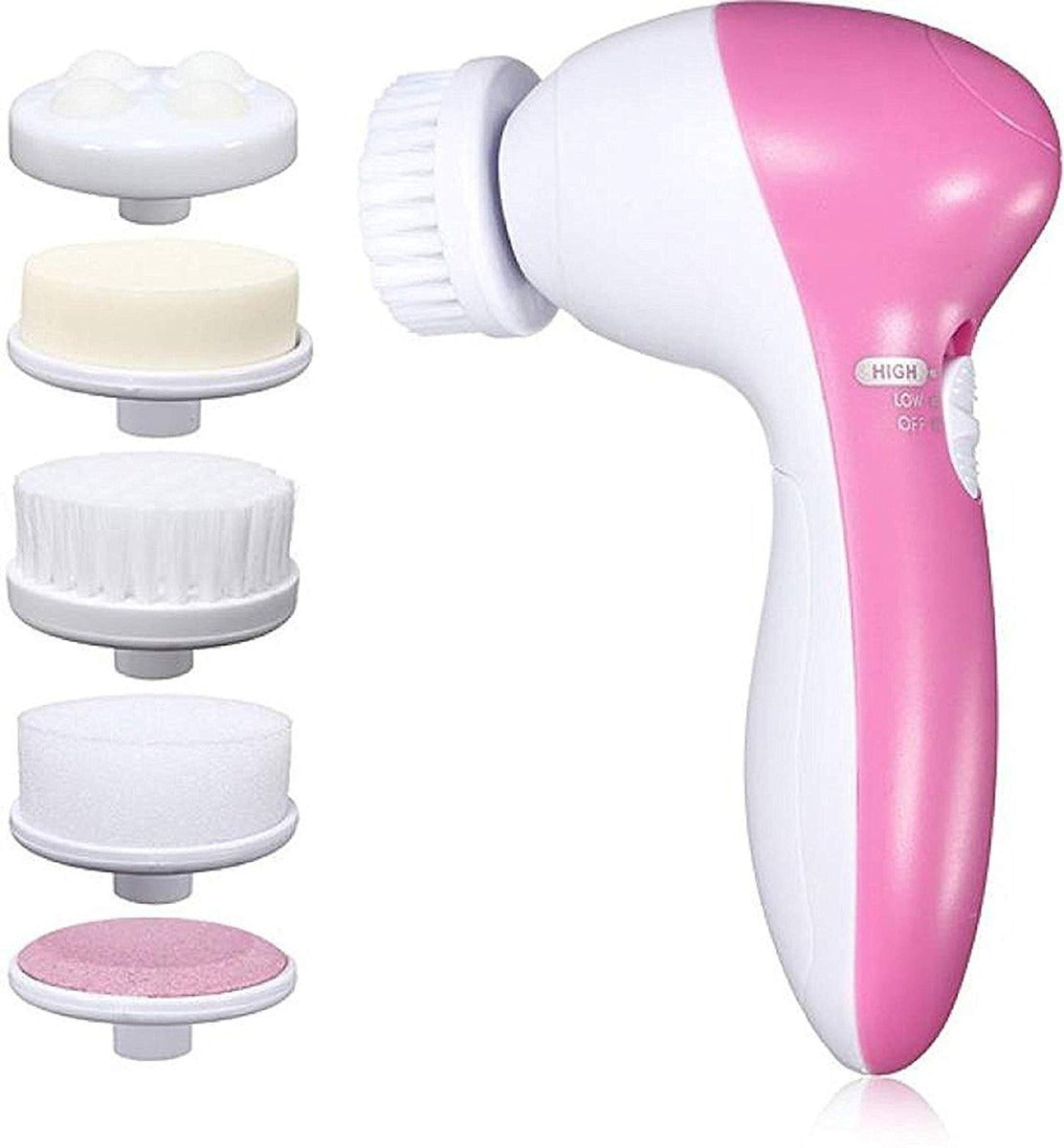 Cepillo Facial Eléctrico 5 en 1 – Limpieza, Masaje y Exfoliación en un solo dispositivo