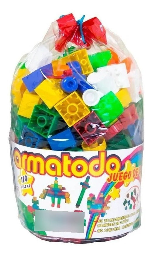 Armatodo de Bloques para Niños – 55 Piezas Grandes con Estuche – Juguete Educativo y Creativo