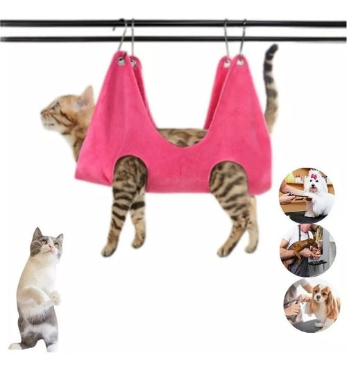 Arnés de Hamaca para Perros y Gatos – Para Aseo, Corte de Uñas y Baño – Resistente y Suave