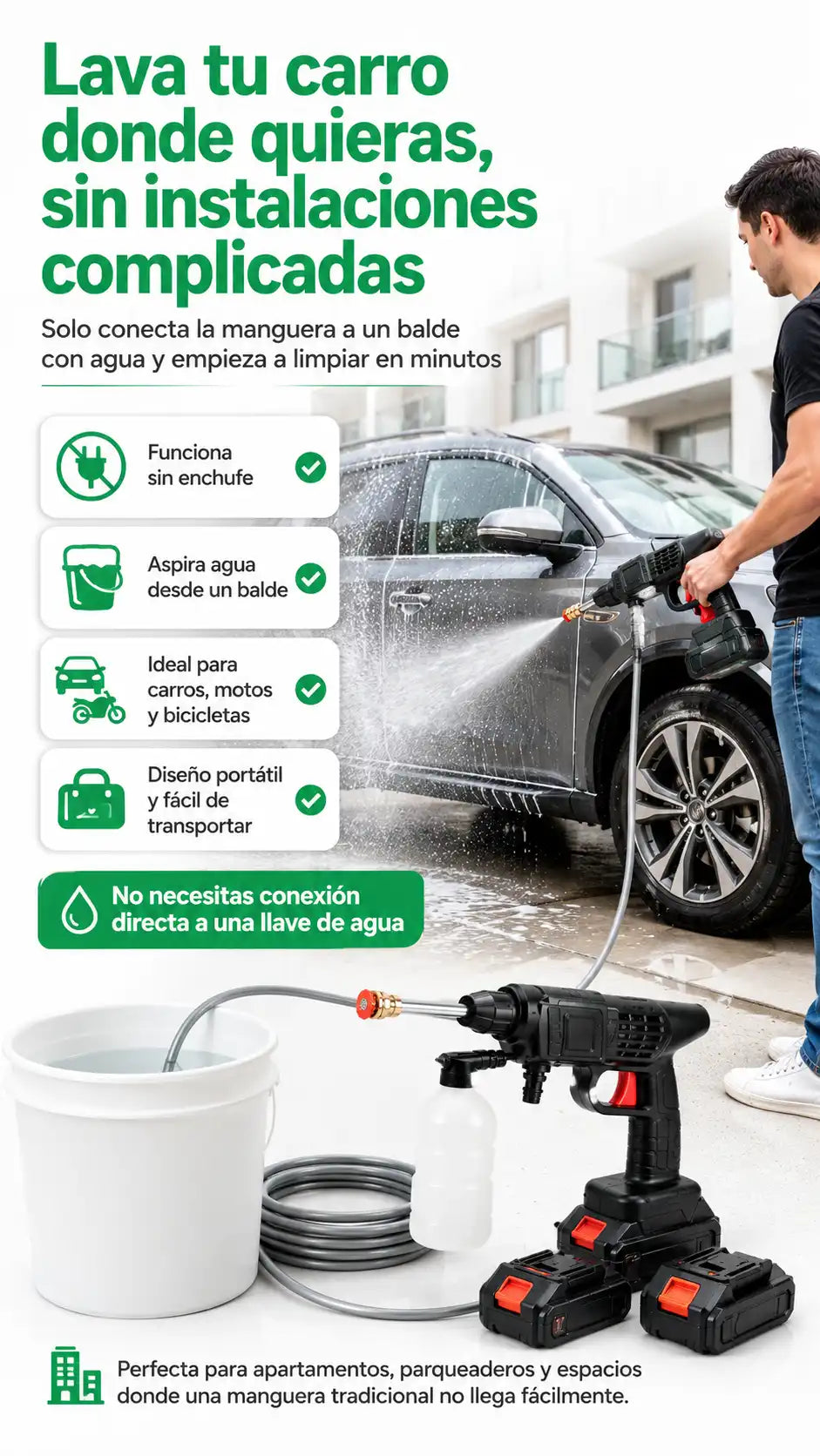 hidrolavadora inalambrica portatil 48v mas toalla microfibra
