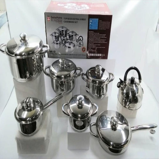 ollas acero quirurgico 13 piezas mas tetera swisshome