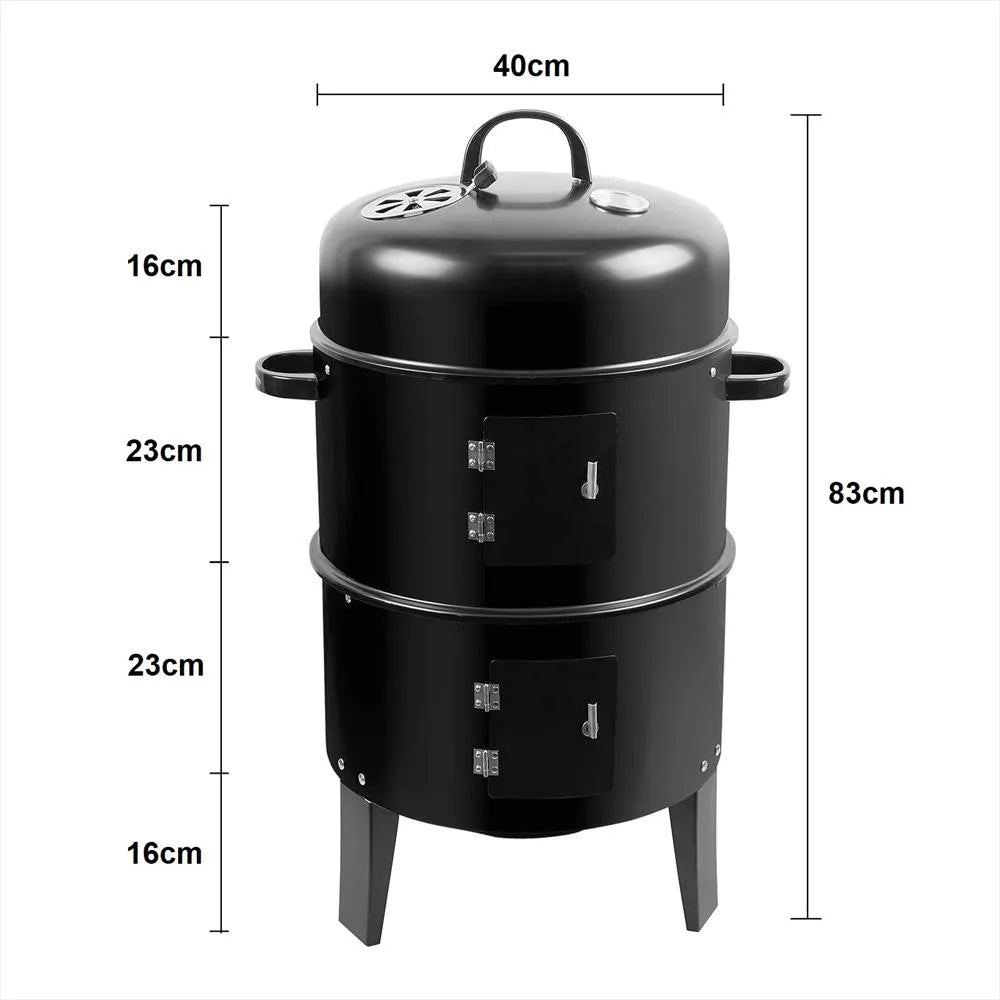 Barril Asador Ahumador Parilla Brasero 80cm Portátil 3 en 1...