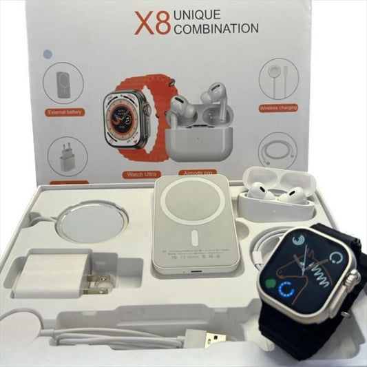 combo reloj watch x8 ultra audifonos