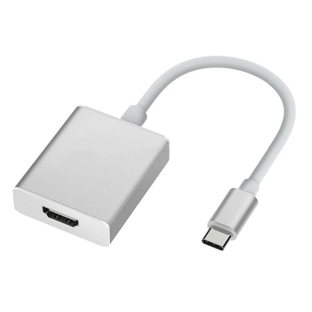 convertidor hdmi tipo c tc blanco adaptador celular televisor