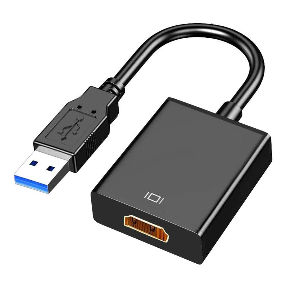 convertidor usb hdmi 30 negro adaptador senal video hdtv cable