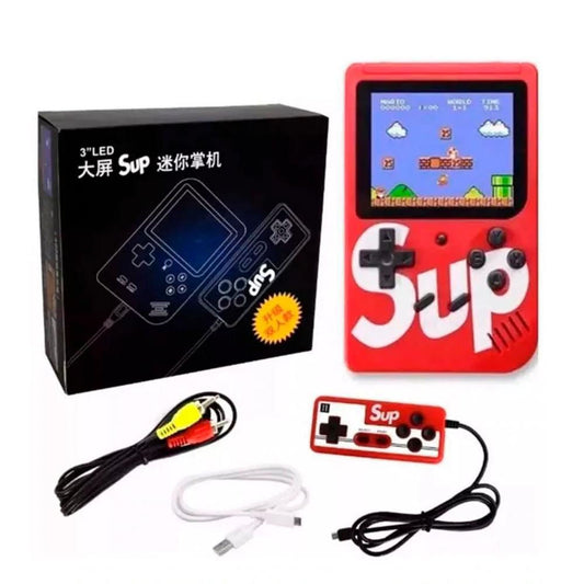 consola de video juegos clasicos de color rojo