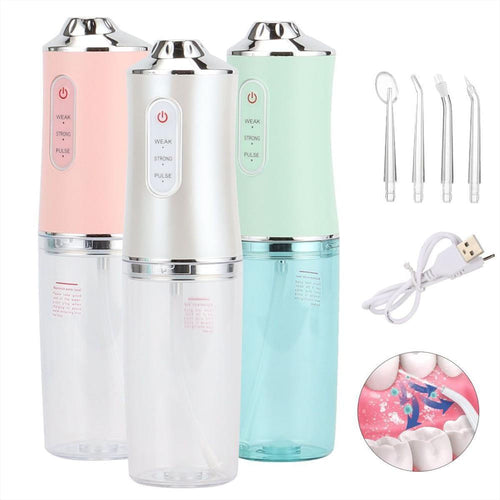 irrigador bucal limpiador de dientes recargable por usb