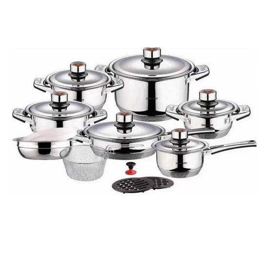 juego ollas acero quirurgico swiss home swisshome 21 piezas