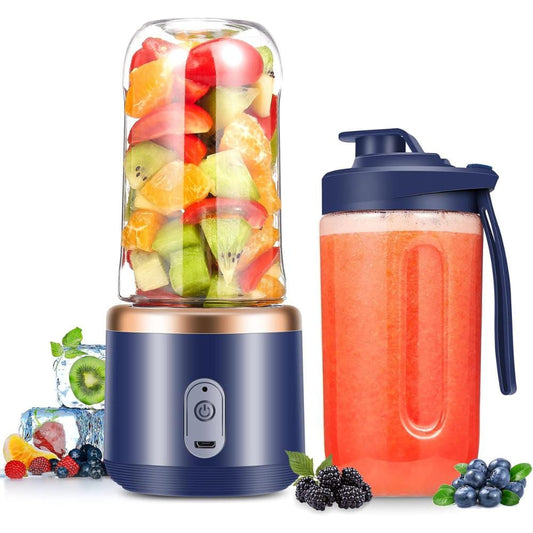 licuadora portatil recargable potente 20w 6 cuchillas 310ml