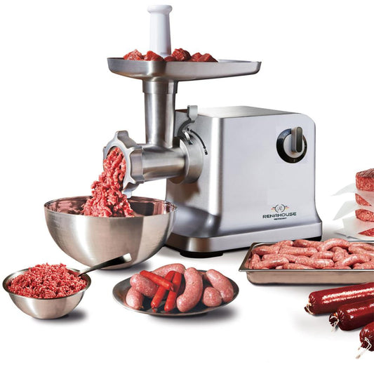 molino electrico picador de carne metalico 3000w renahouse 2 velocidades reversa