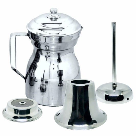 olleta chocolatera cafetera 3 en 1 en acero quirurgico inoxidable 2 litros