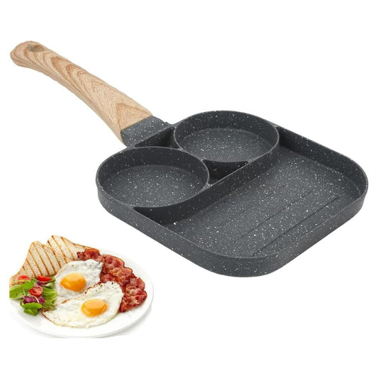 sarten de 3 puestos para huevos arepas antiadherente