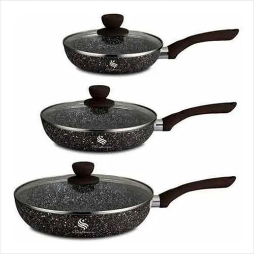 sartenes x 6 piezas en marmol schaffhausen negro