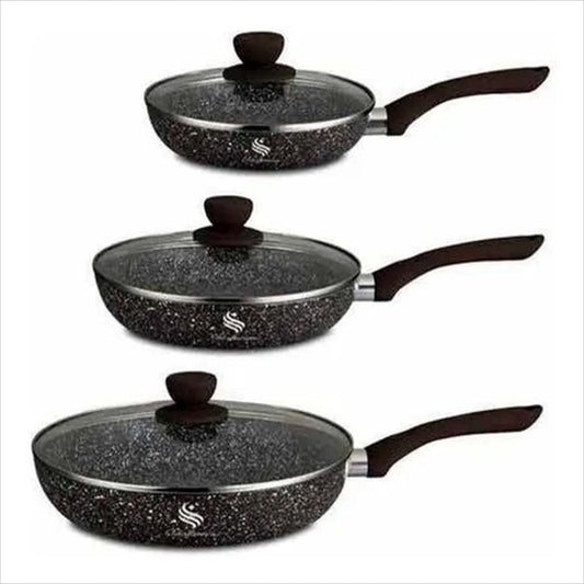 sartenes x 6 piezas en marmol schaffhausen negro