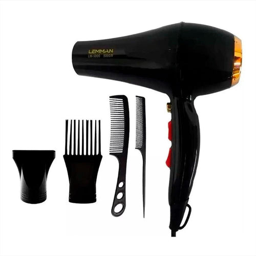 secador de cabello leman 5000 w con 4 accesorios