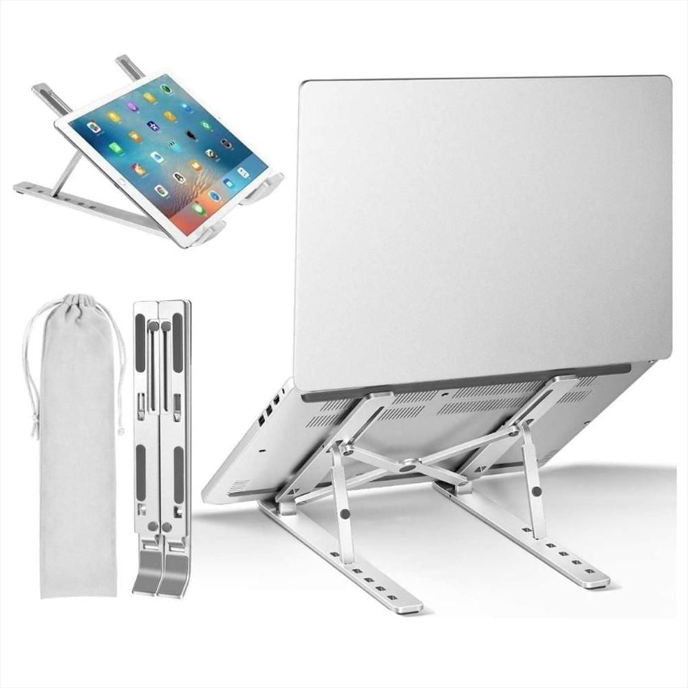 soporte para portatil en aluminio plegable ergonomica