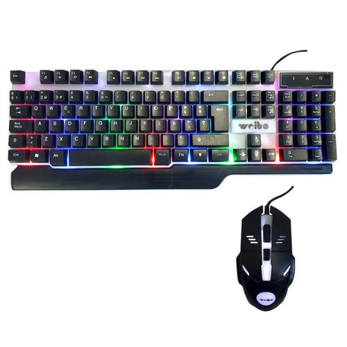 teclado gamer con iluminacion rgb mouse gamer dpi