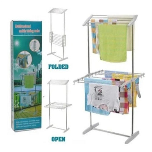 tendedero de ropa plegable 2 niveles organizador portatil