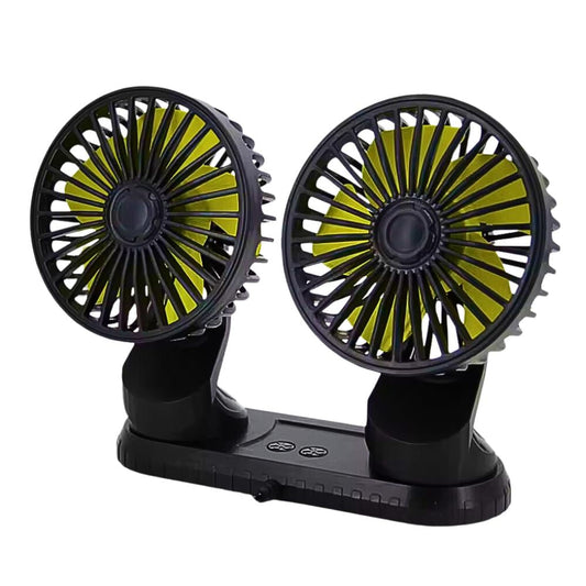 ventilador doble para carro y oficina graduable conexion usb